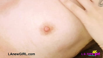 Gorgeous brunette model naked close up