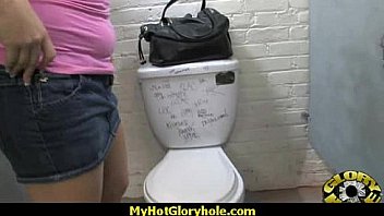 Hottie sucks and fucks black cock for cusmhot at gloryhole 9