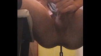 A hot twink cums multiple times while getting hard with a dildo then he destroys his ass until it prolapses