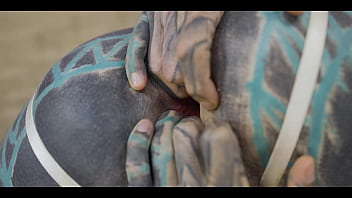 Tatted slut fucked deep in the ass only