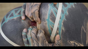 Tatted slut fucked deep in the ass only