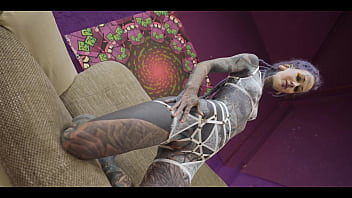 Tatted slut fucked deep in the ass only