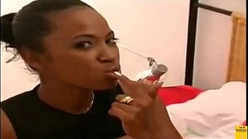 This ebony cutie flashes nice