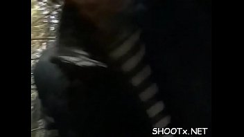 Striking brunette maid tanya adores making out with man