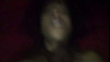 Black amateur couple having kinky sex at home