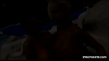 While using a big fat dildo lesbians nikki sun and friends get orgasms