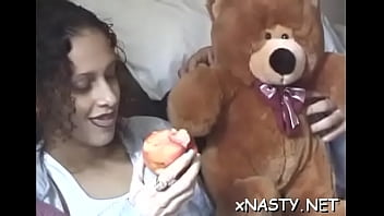 Great looking brunette girl nilma caressed tenderly