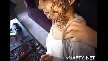 Great looking brunette girl nilma caressed tenderly