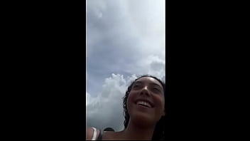 Brazilian brunette fucking outdoors with her friend nati roza