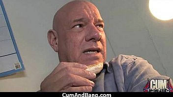 Horny ebony bukkake gangbang 14