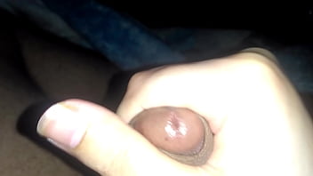 Hairy latino tries glans massage until orgasm