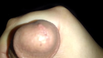 Hairy latino tries glans massage until orgasm