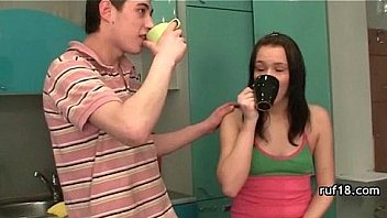 Teen in light bondage