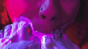 Bbw foot whipped cream toes licking & sucking