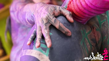 2 tattoo lesbians anal play with big toys in there assholes atm gapes real orgasm