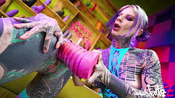 2 tattoo lesbians anal play with big toys in there assholes atm gapes real orgasm