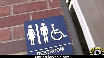 Ebony teen cleaning all the cocks at gloryhole 8