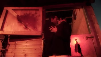 Jodie james takes stiff dick in the barn