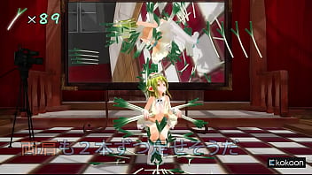 Anime girl dance challenge holding green onions mmd by tarako