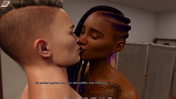 Taboo university #47 tattoed ebony college girl kisses me while her friend masturbates to it