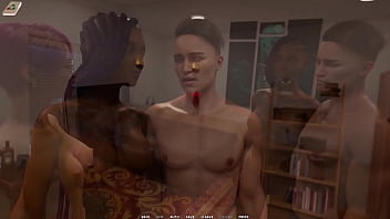 Taboo university #47 tattoed ebony college girl kisses me while her friend masturbates to it