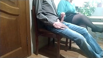 Mature stranger helped me cum in a public place