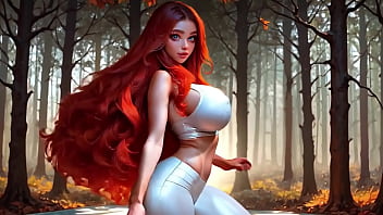 Sexy redhead bouncing big boobs and hard nipples yoga pants ai free