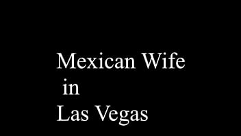 Mexican wife in vegas flashes her tits to the camera