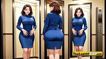 “you’re hired if you take my load” – sexy elevator attendant bounces on cock & gets filled in stuck elevator – uncensored ai hentai