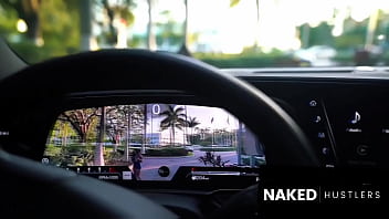 Devil in a blue dress sucking black men’s swollen cock for cum