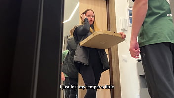 The delivery girl ate my pizza and now she's working it off with her body