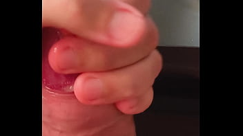 Closeup masturbation with lube