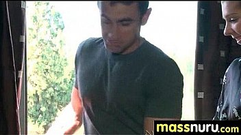 Slippery nuru massage for lucky dude 6