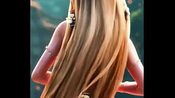 From fairytale princess to crimson seductress rapunzel takes on a bold new look her flowing golden hair contrasts with the fiery latex blending innocence with irresistible desire