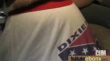 Interracial bukkake sex with black porn star 4