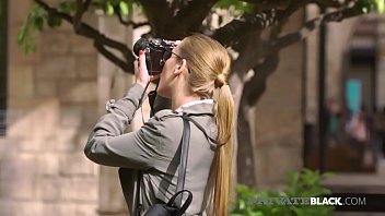 Sexy writer alexis crystal experiments with an interracial threesome as hot blonde sofi goldfinger and alexis get pounded by an ebony dick