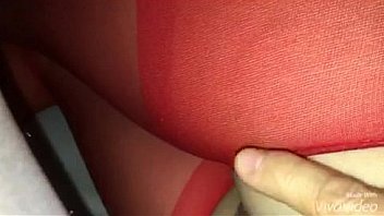 Red pantyhose amateur wife cumshot