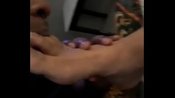 Feet licking missionary & side fuck