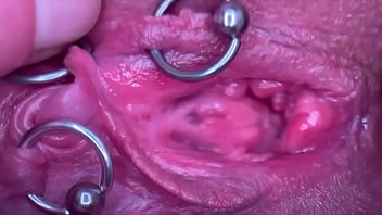 Extreme close up pee and my pierced pussy and clit compilation 4 videos