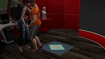 Doble cojida a morena amarilla y a rojita