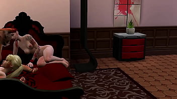 Doble cojida a morena amarilla y a rojita