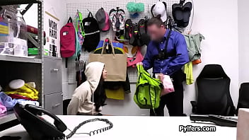 Busty teen enjoys oral treatment at the backroom