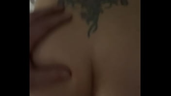 Skinny girl takes back shots