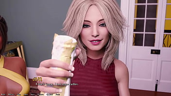 Being a dik #45 short haired brunette with small tits sucks my big white cock while busty blonde sorority girl looks and tourches herself