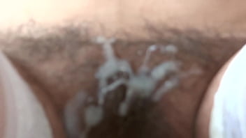 Stepbrother cums twice in my hairy pussy after having anal sex