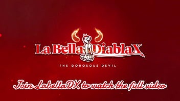 Double view of hot latina mistress using a human toilet