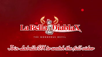 Double view of hot latina mistress using a human toilet