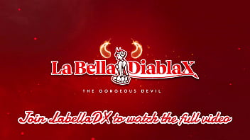 Double view of hot latina mistress using a human toilet