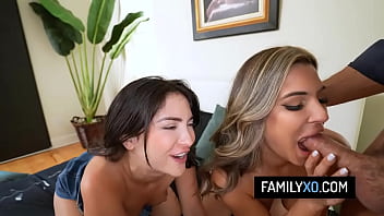 Stepmom taught her stepdaughter how to play with dick so she could keep her stepdad satisfied