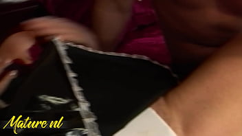 Horny mature maid seducing a toyboy into sex & gets creampied